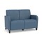 Lesro Siena Lounge Reception 2 Seat Tandem Seating No Center Arm, Black, MD Titan Upholstery SN2101 - alternate 1